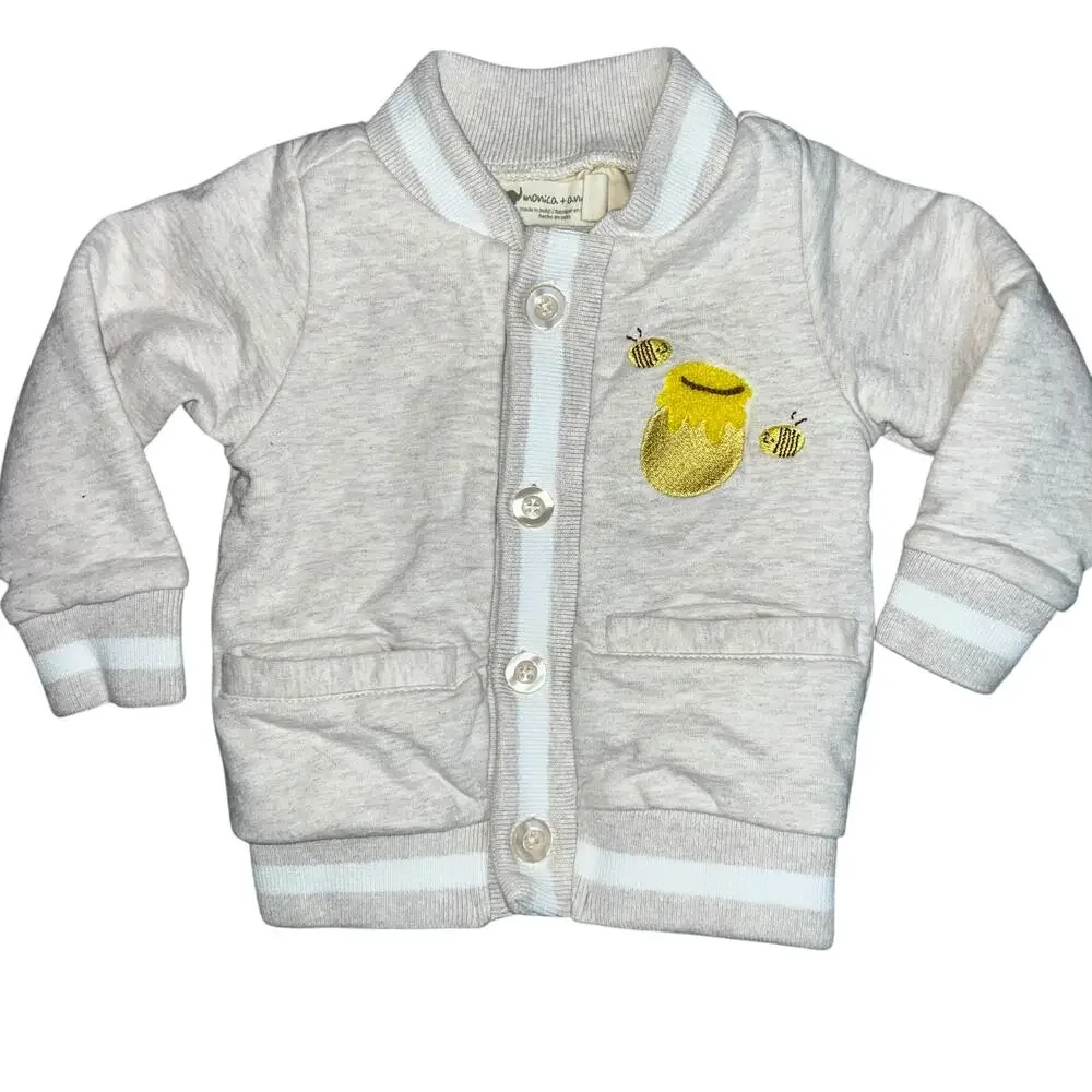 Monica + Andy Disney's Winnie the Pooh bear honey bomber jacket 6-12 months